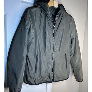 womens michael kors jacket olive green medium